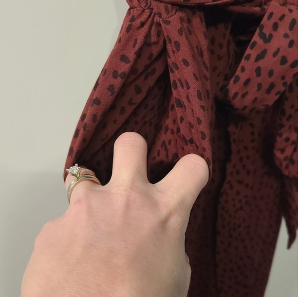 Like New Rails Jet Rust Spotted Wide Leg Jumpsuit - Picture 5 of 10